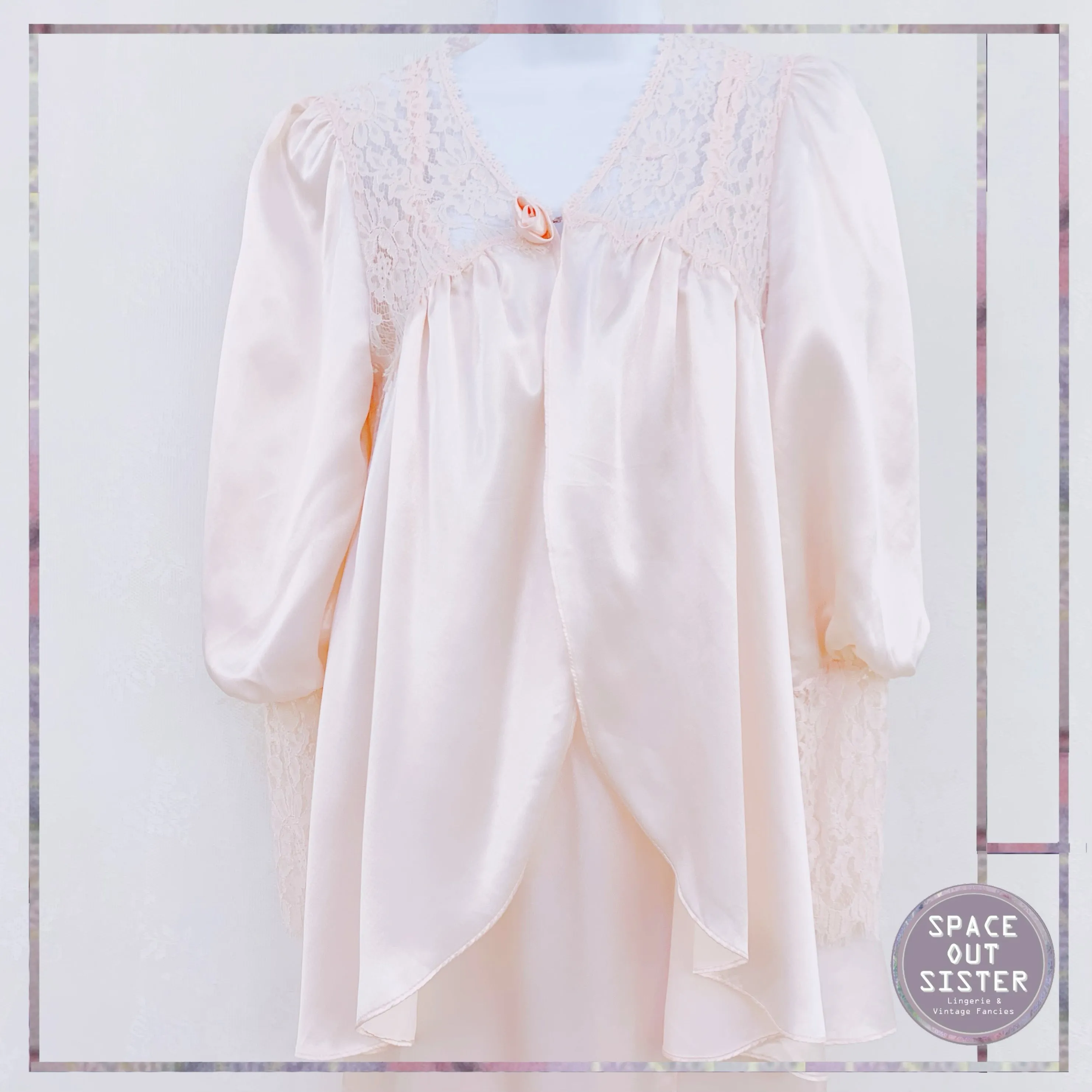 1980s Jessica Lynn Nightgown & Bed Jacket Set