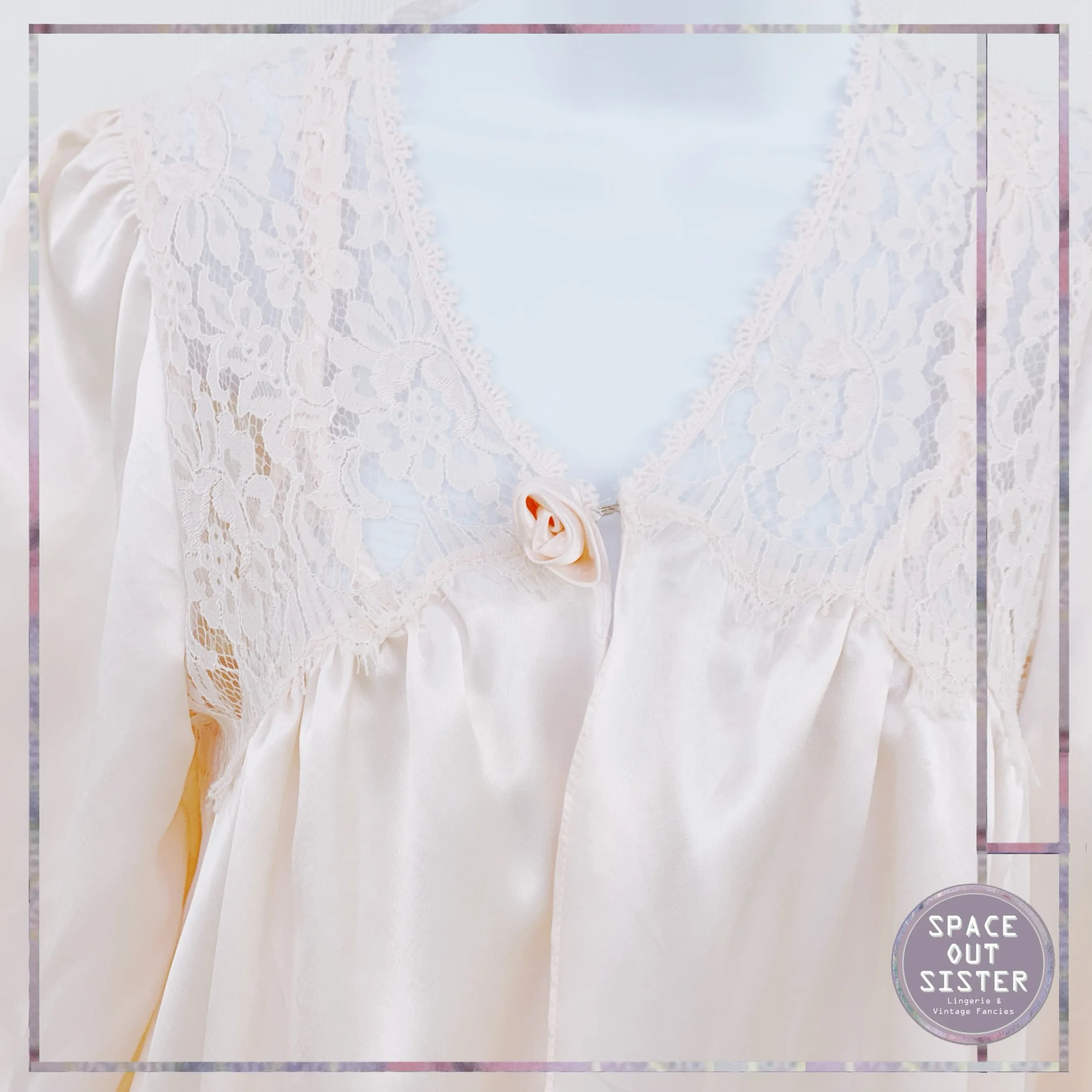 1980s Jessica Lynn Nightgown & Bed Jacket Set