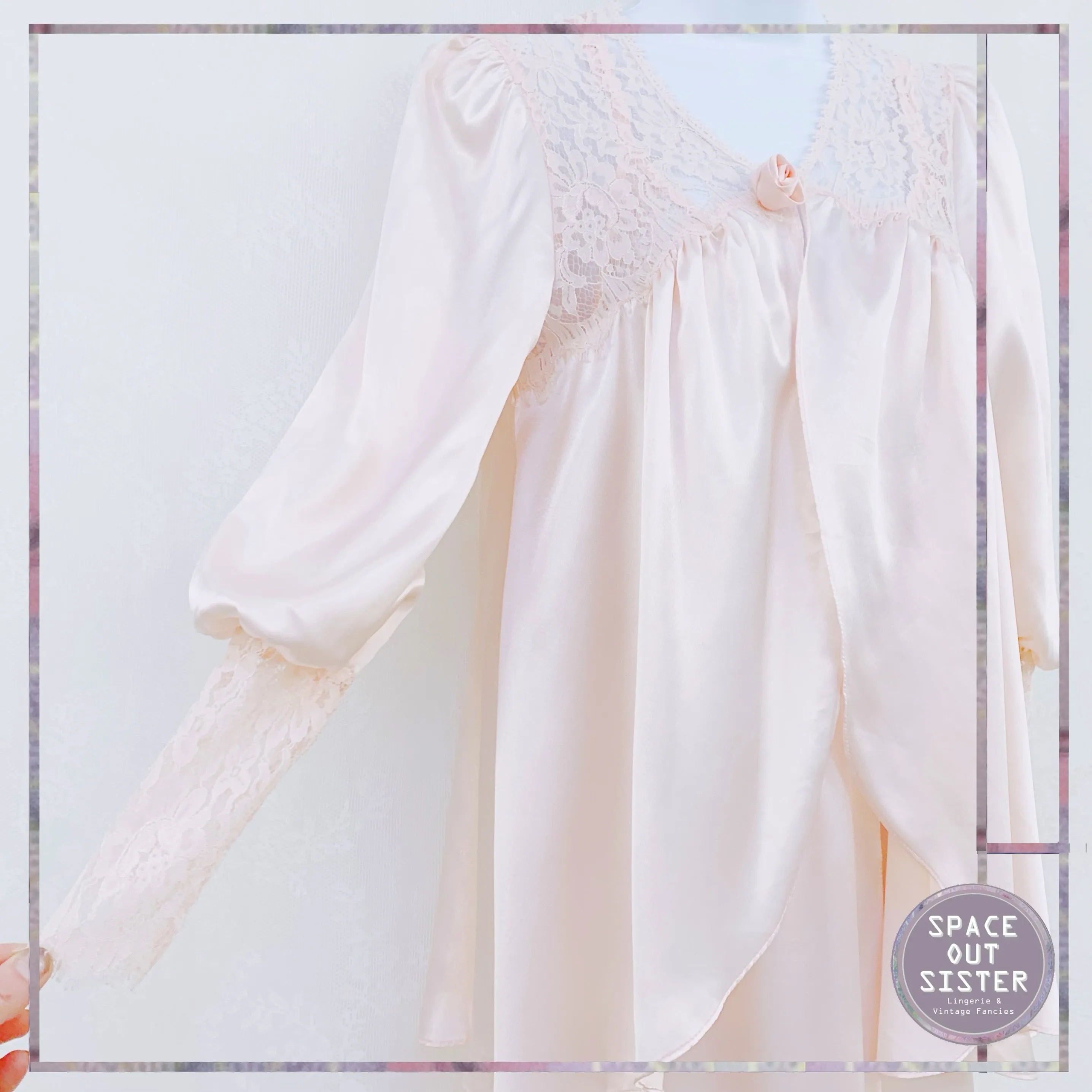 1980s Jessica Lynn Nightgown & Bed Jacket Set
