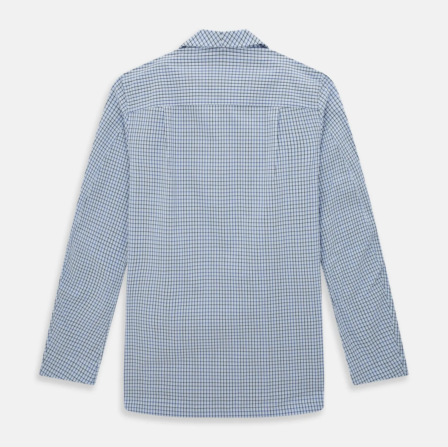 Blue Shadow Check Pyjama Shirt