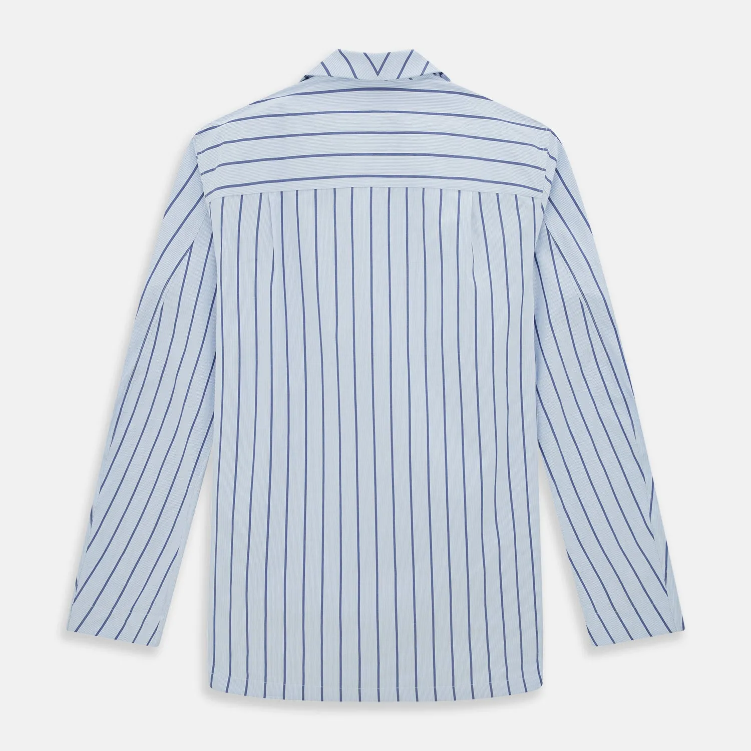 Blue Track Stripe Pyjama Shirt