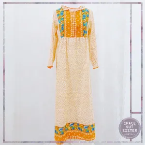 Circa 1970s Vintage Tangerine Nightdress