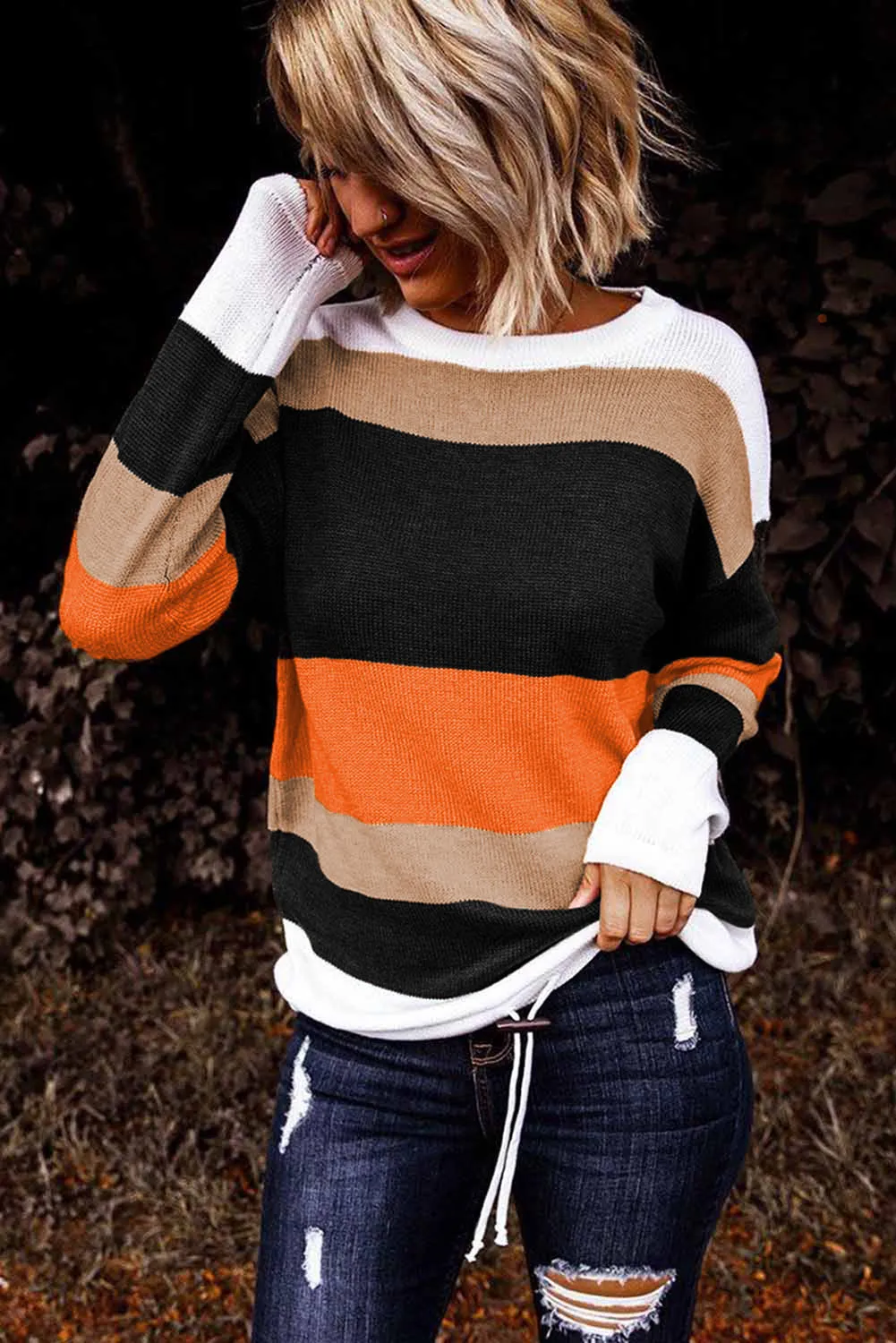 Colorblock Knit Sweater