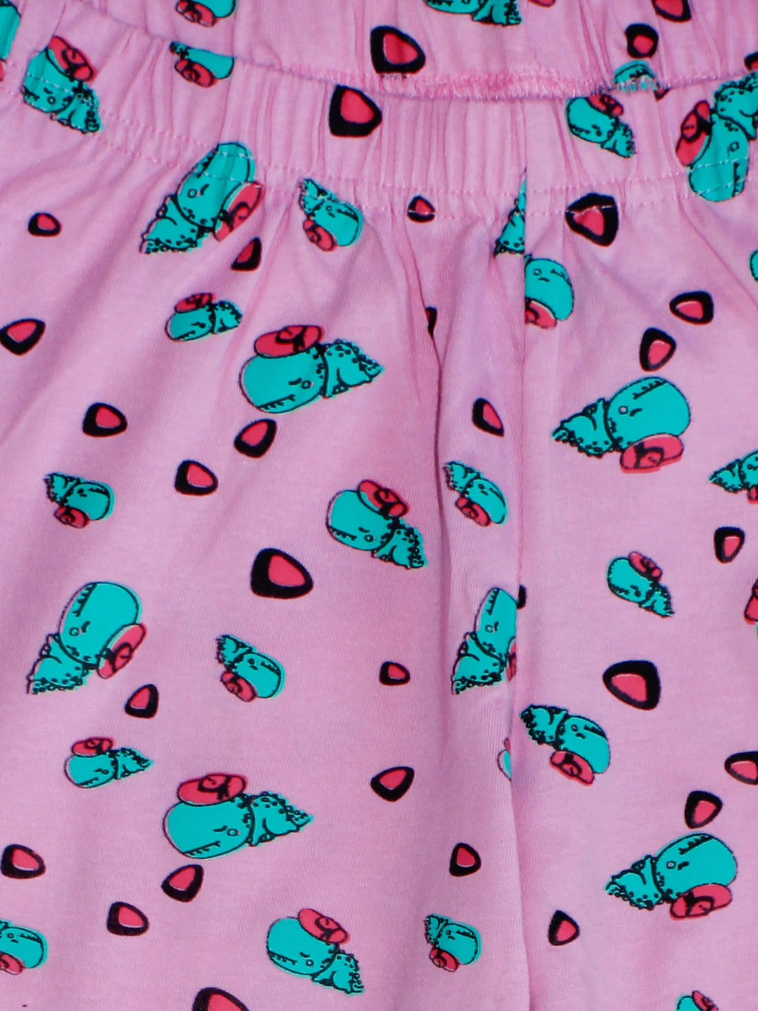 Girl's Printed Front Open Shirt & AOP Pyjama Set