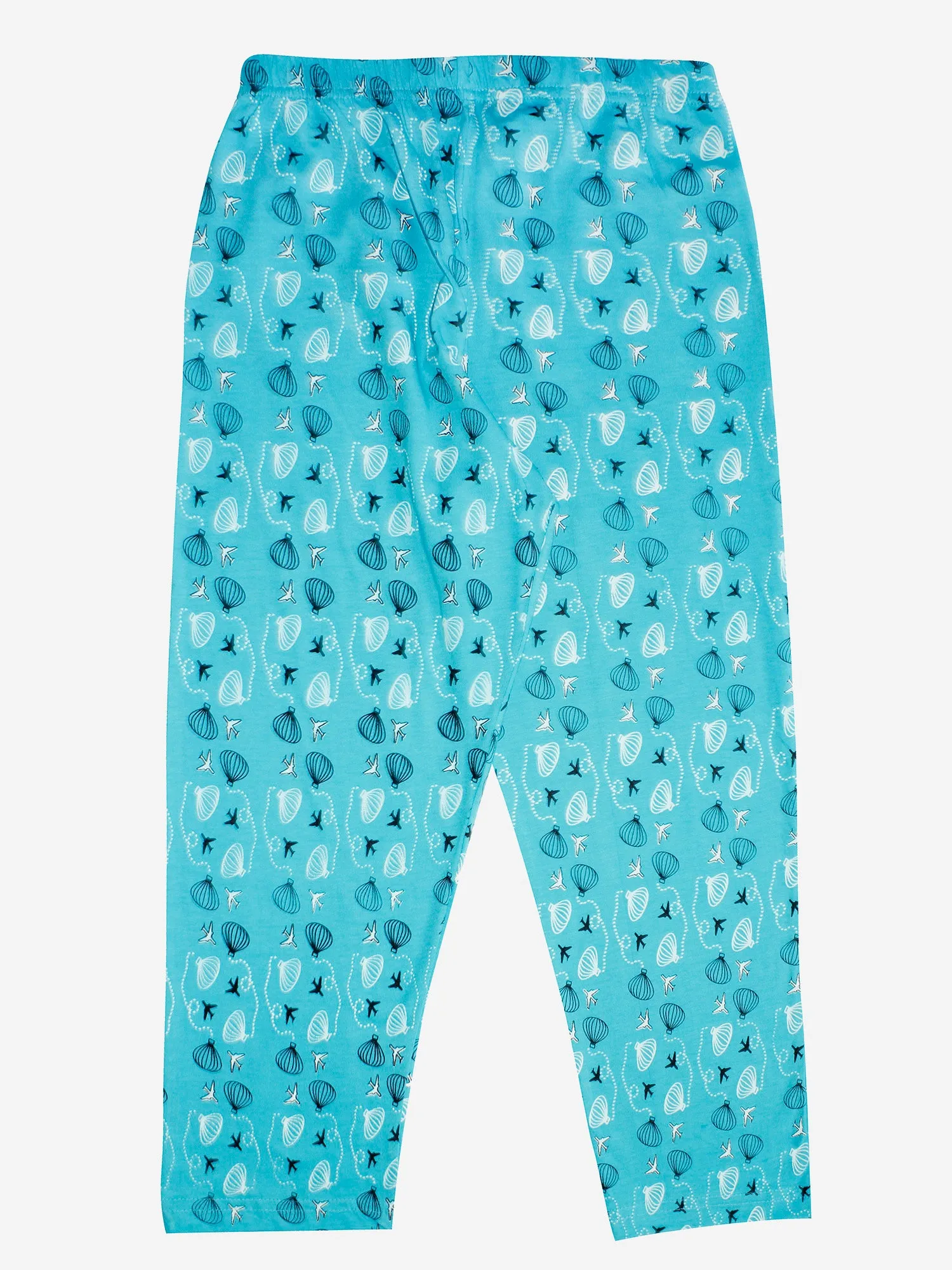 Girl's Printed Front Open Shirt & AOP Pyjama Set