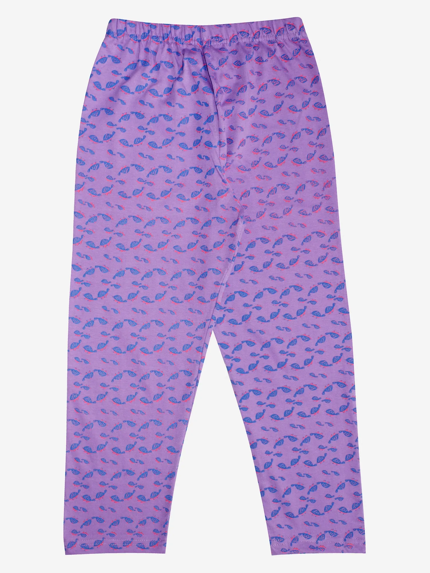 Girl's Printed Front Open Shirt & AOP Pyjama Set