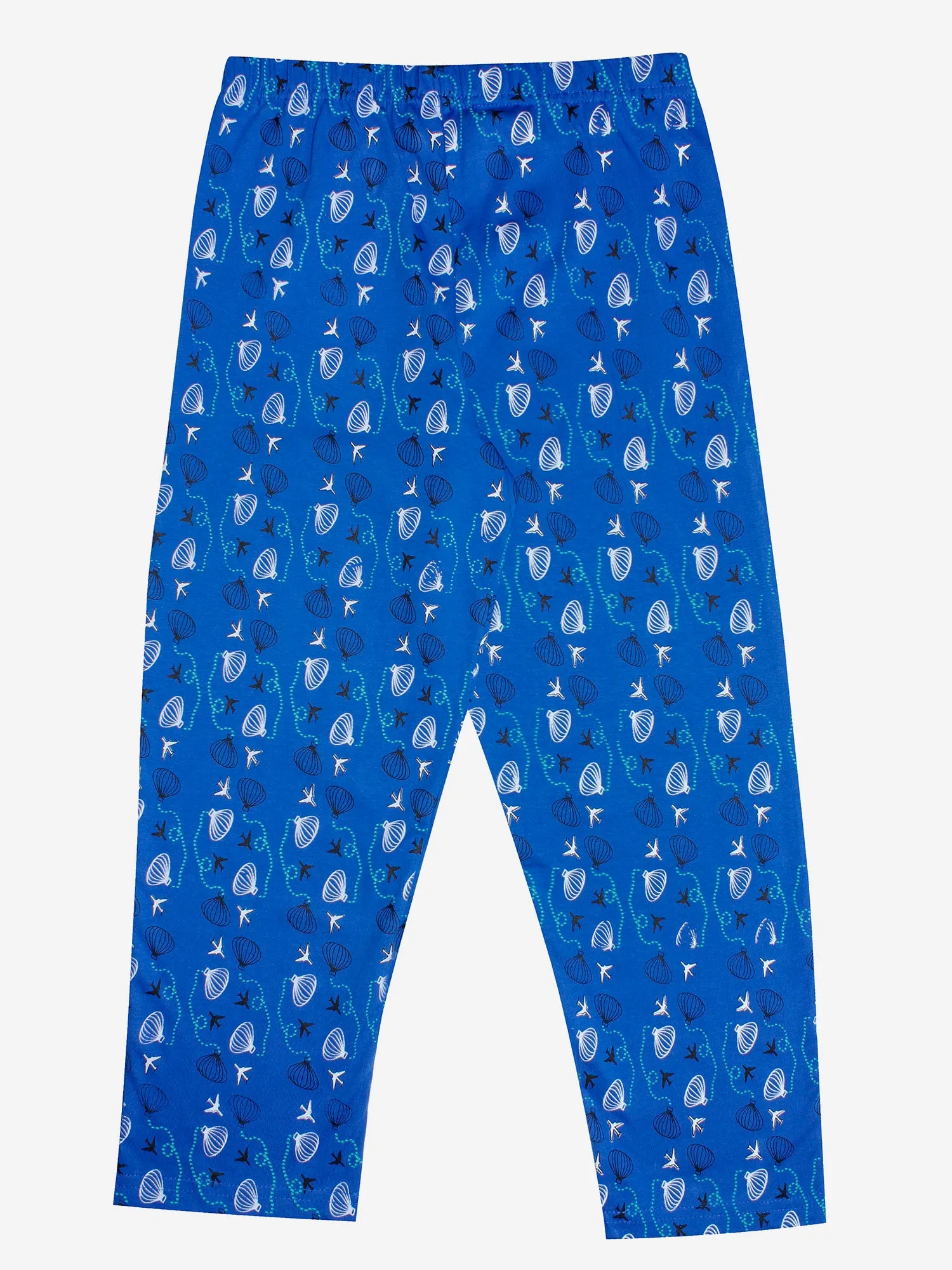 Girl's Printed Front Open Shirt & AOP Pyjama Set