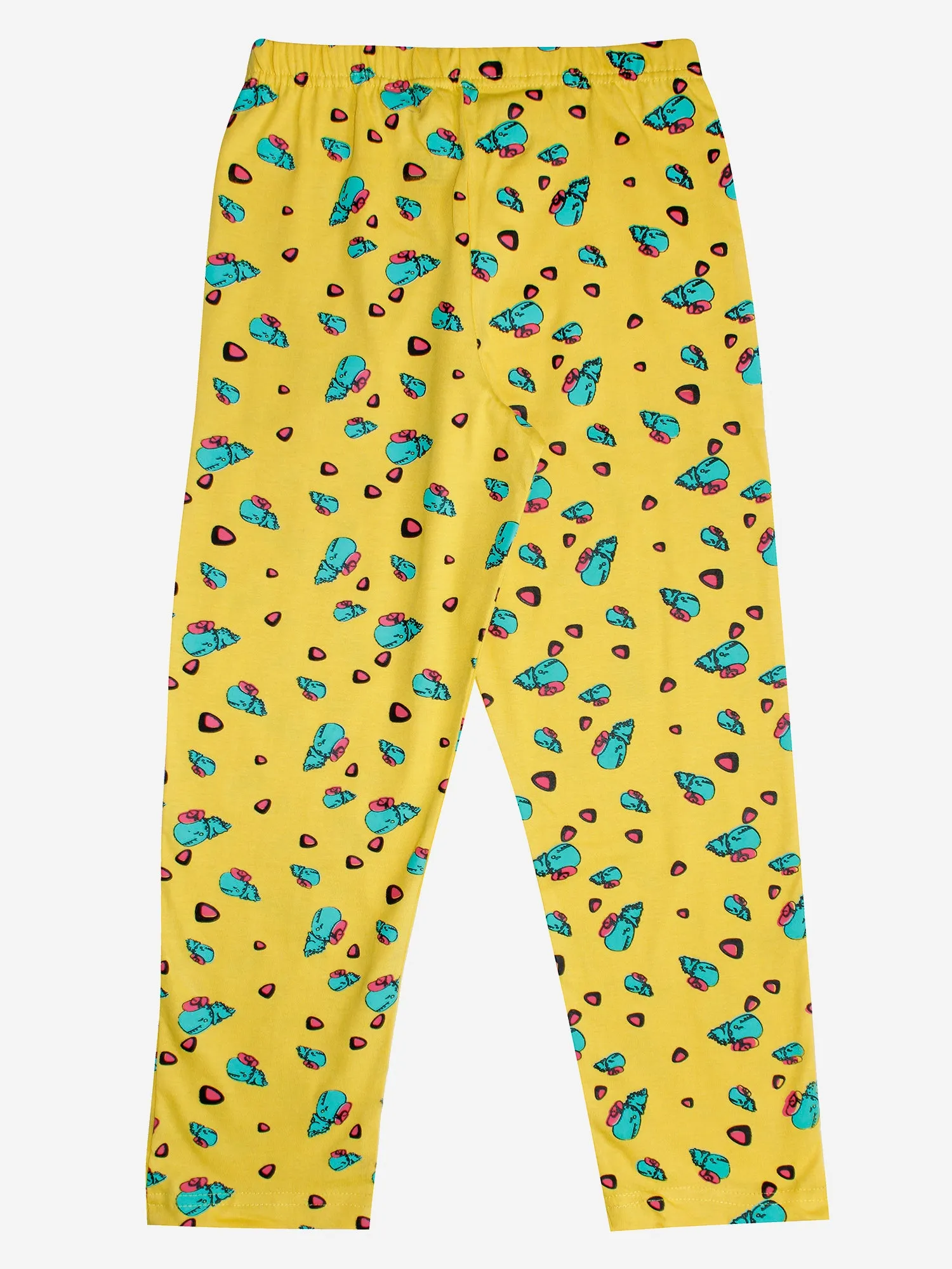 Girl's Printed Front Open Shirt & AOP Pyjama Set