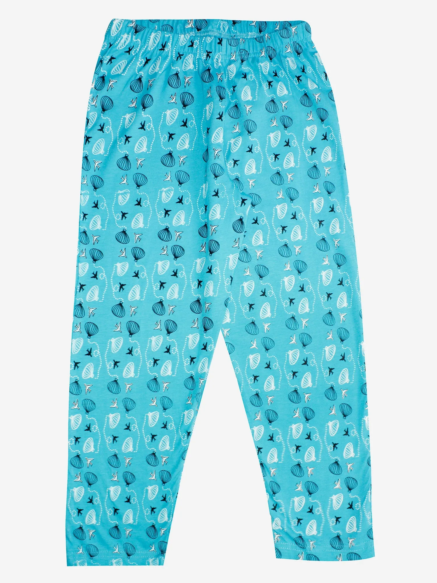 Girl's Printed Front Open Shirt & AOP Pyjama Set