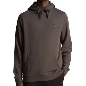 Lyle and Scott Mens Tonal Eagle Pullover Hoodie Gunmetal