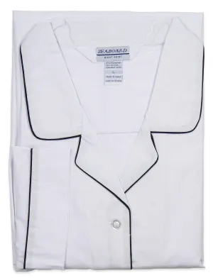 Seaboard Mens White Long Nightshirt
