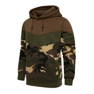 West Louis Spring/Autumn Camo Patchwork Hoodie